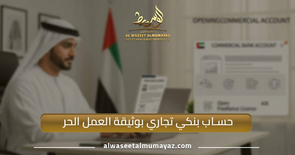 حساب بنكي تجاري بوثيقة العمل الحر